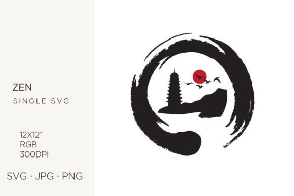 Buddhist Seashore Temple Graphics