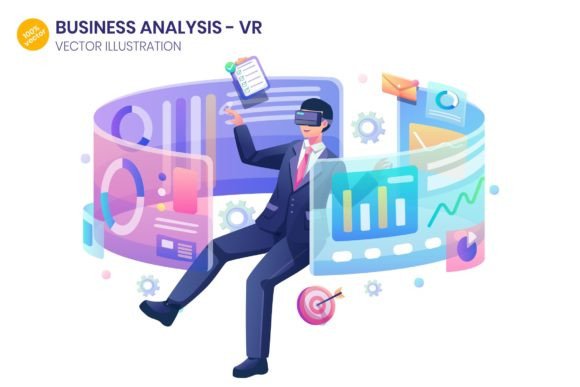 Business Analysis VR Illustration Graphics