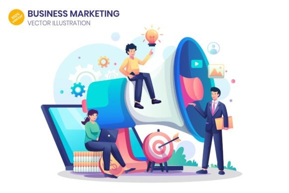 Business Marketing Flat Illustration Graphics