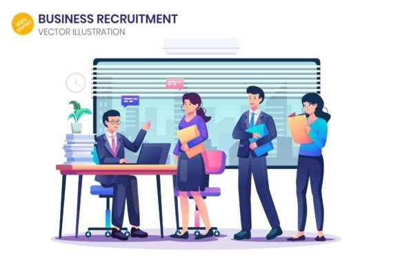 Business Recruitment Flat Illustration Graphics