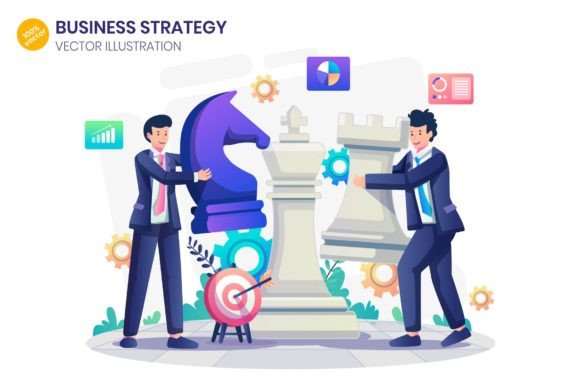 Business Strategy Flat Illustration Graphics