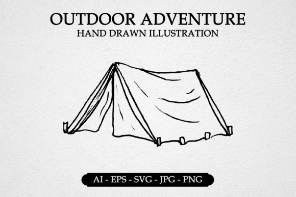 Camping Tent Outdoor Adventure Elements Graphics
