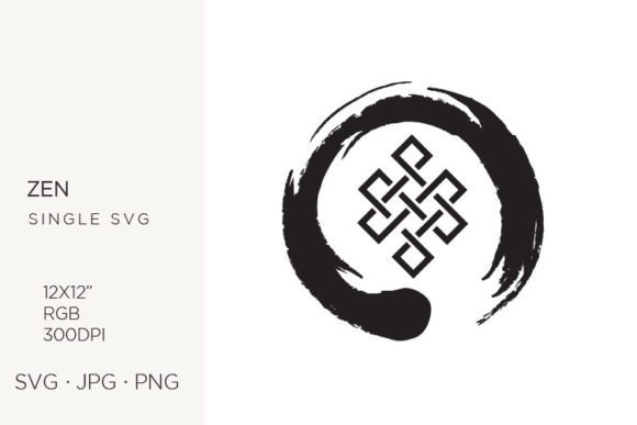 Eternal Knot Inside Zen Symbol Graphics