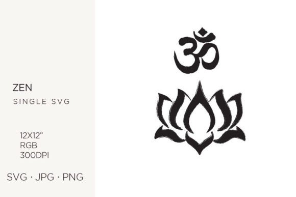 Lotus and Om Symbol Graphics