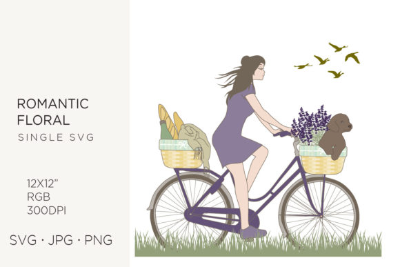 Romantic Floral, Lavender Graphics