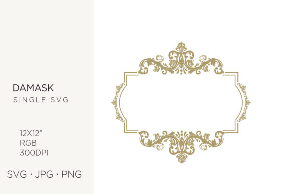 Vintage Damask, Royal Baroque Frame Graphics