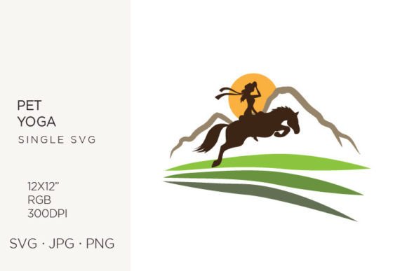 Woman Riding Horse Graphics and Illustrations